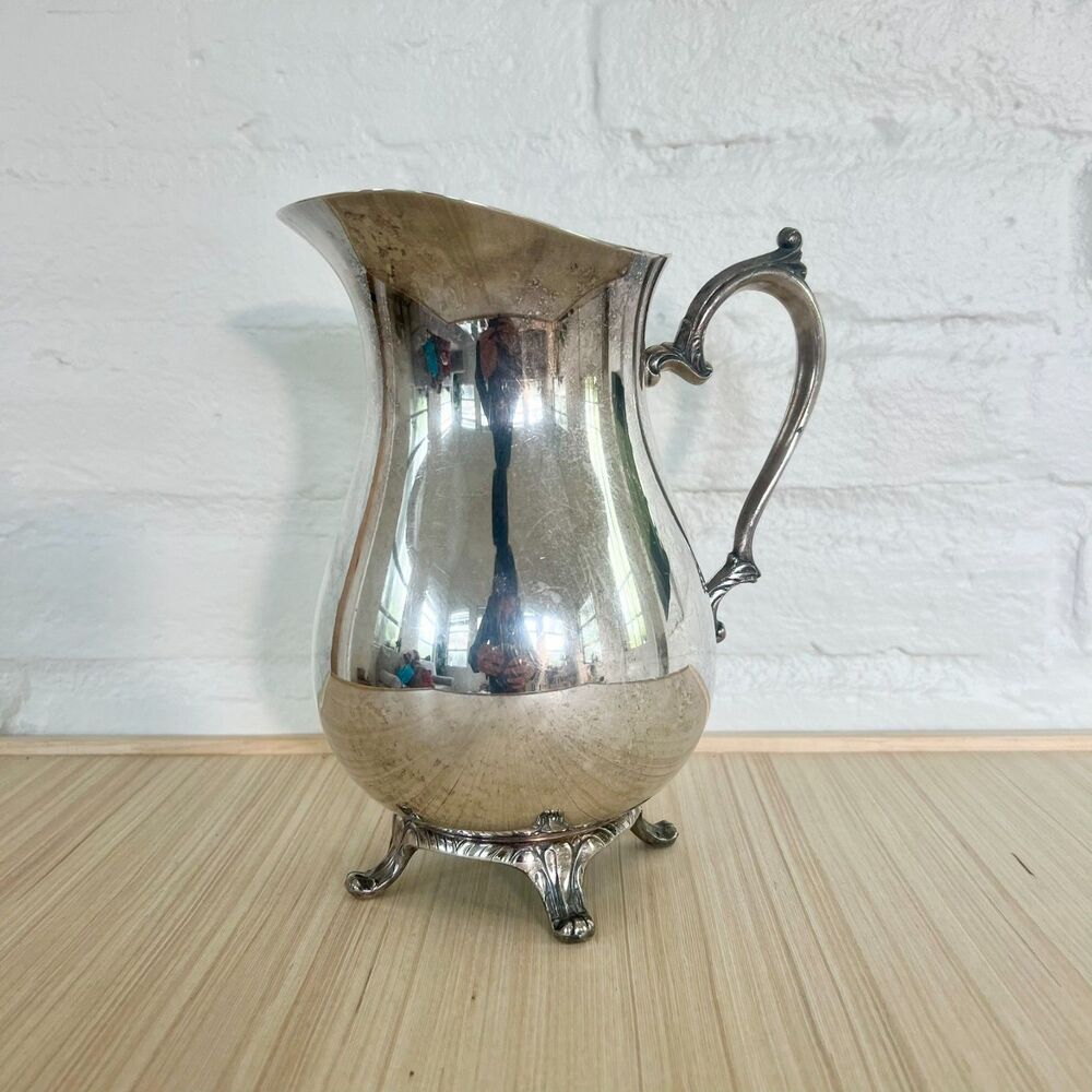 Vintage Silver Plated Water Pitcher - Elegant Decorative Piece